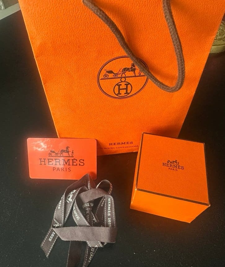 verpakking compleet v Hermes (doos/tas/lint), Verzenden, Zo goed als nieuw