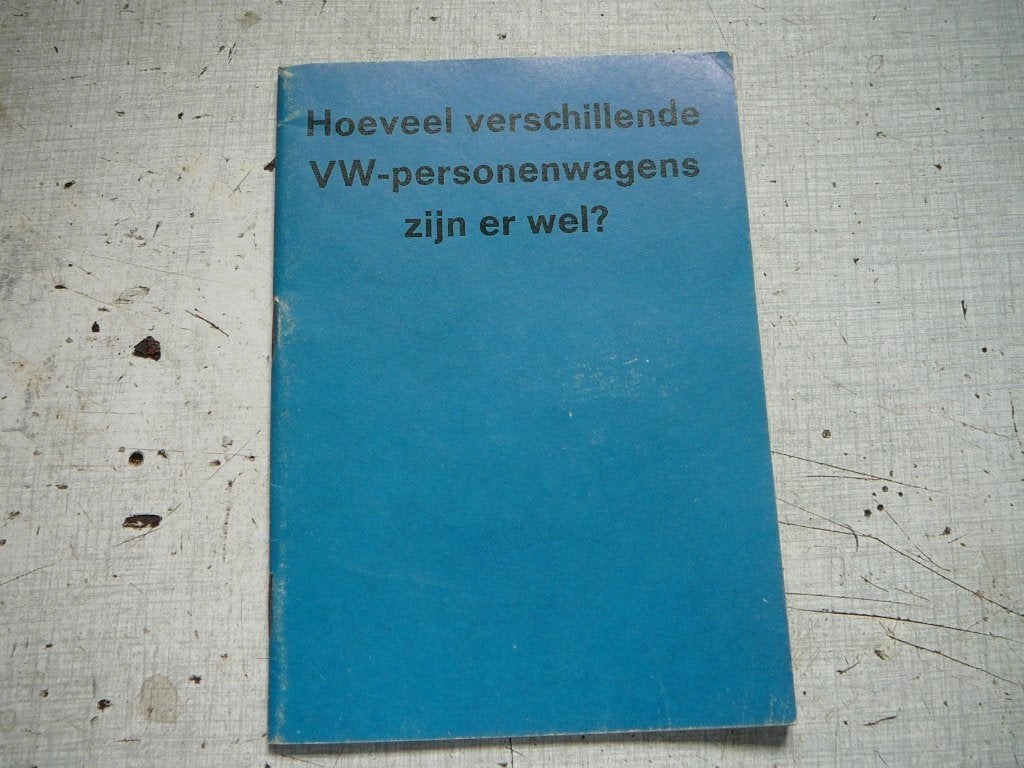 boekje verschillende VW 1964, Ophalen, Volkswagen