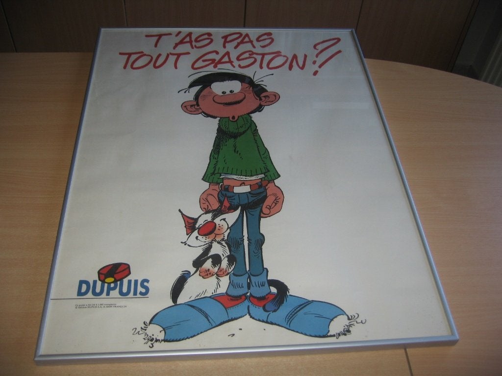 Franquin : Guust Flater - Grote poster uit 1980., Boeken, Gelezen, Eén stripboek, Ophalen of Verzenden, FRANQUIN
