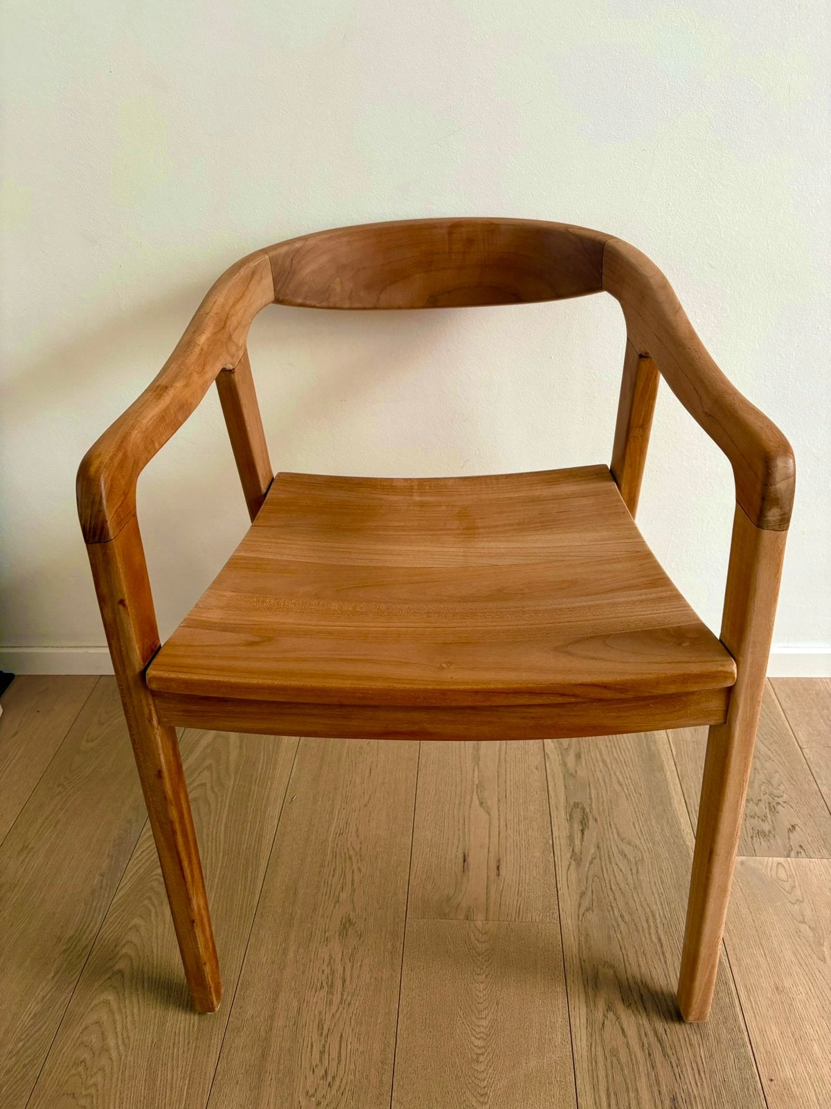4 stoelen in massieve teak, Enlèvement, Comme neuf