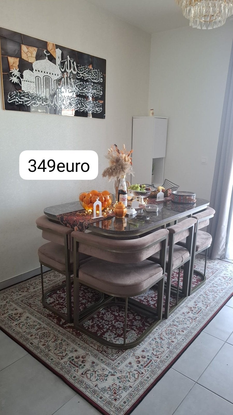 PRACHTIGE EETTAFEL + 6 STOELEN, Ophalen, Zo goed als nieuw