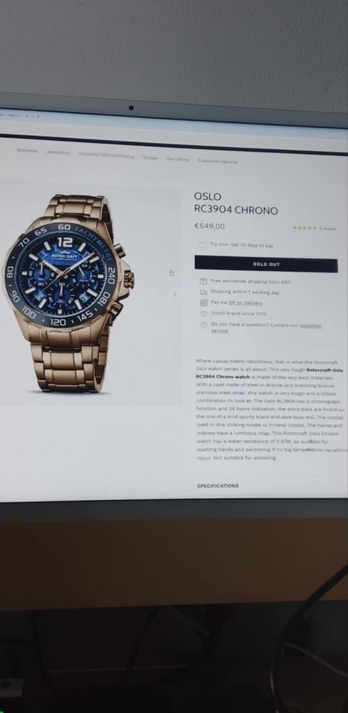 ROTORCRAFT OSLO RC3904 CHRONO, Ophalen