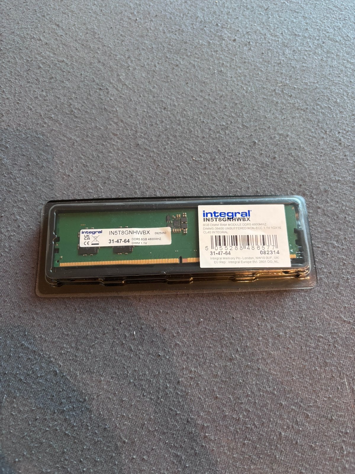 8gb de ram DDR5, Computers en Software, Ophalen, Nieuw, DDR5
