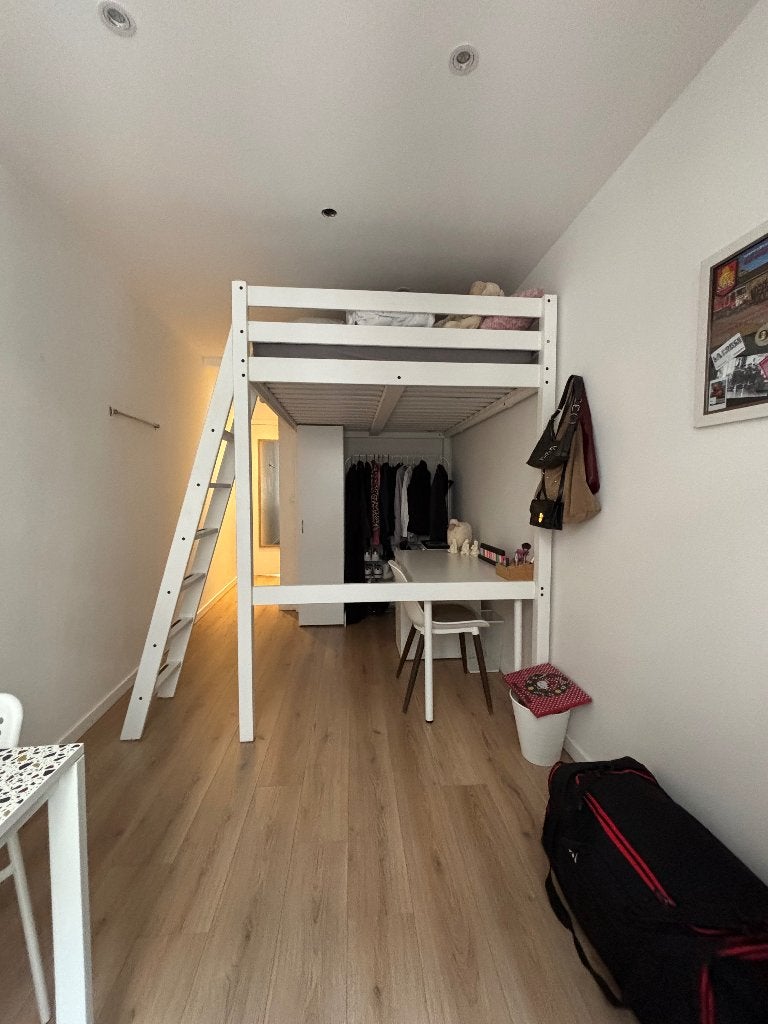 Lit mezzanine blanc, 140 cm, 180 à 200 cm, Enlèvement, Utilisé