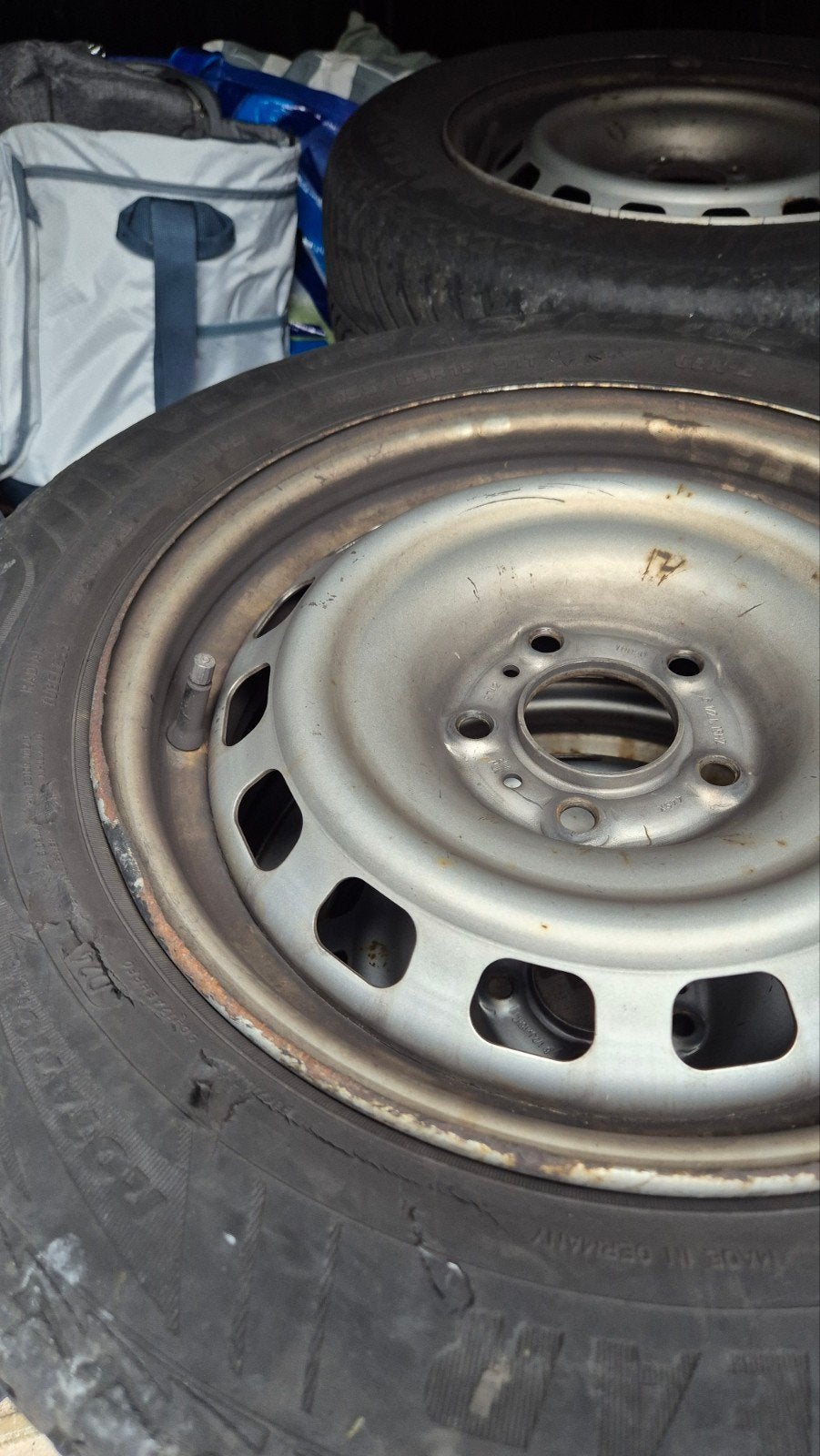 4roues 15" 5x108 avec pneu a changer, Enlèvement, Utilisé
