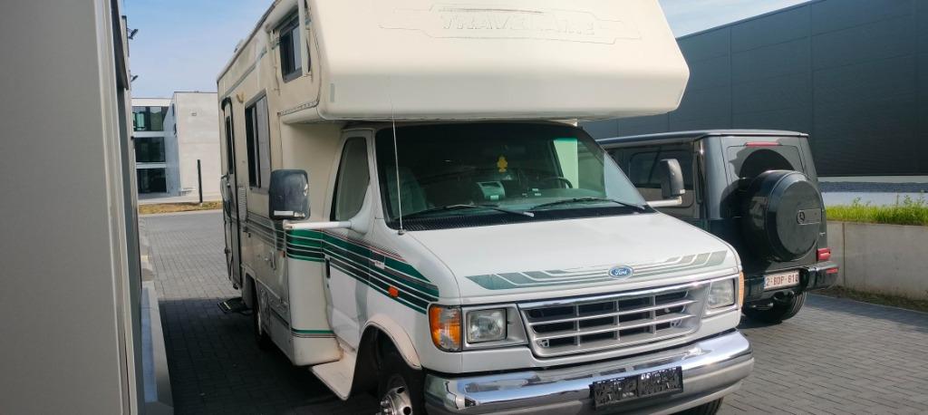 Ford E350 7,3 V8 van 1996, Caravans en Kamperen, Automaat, Standaard zit, Alkoof, Ringverwarming