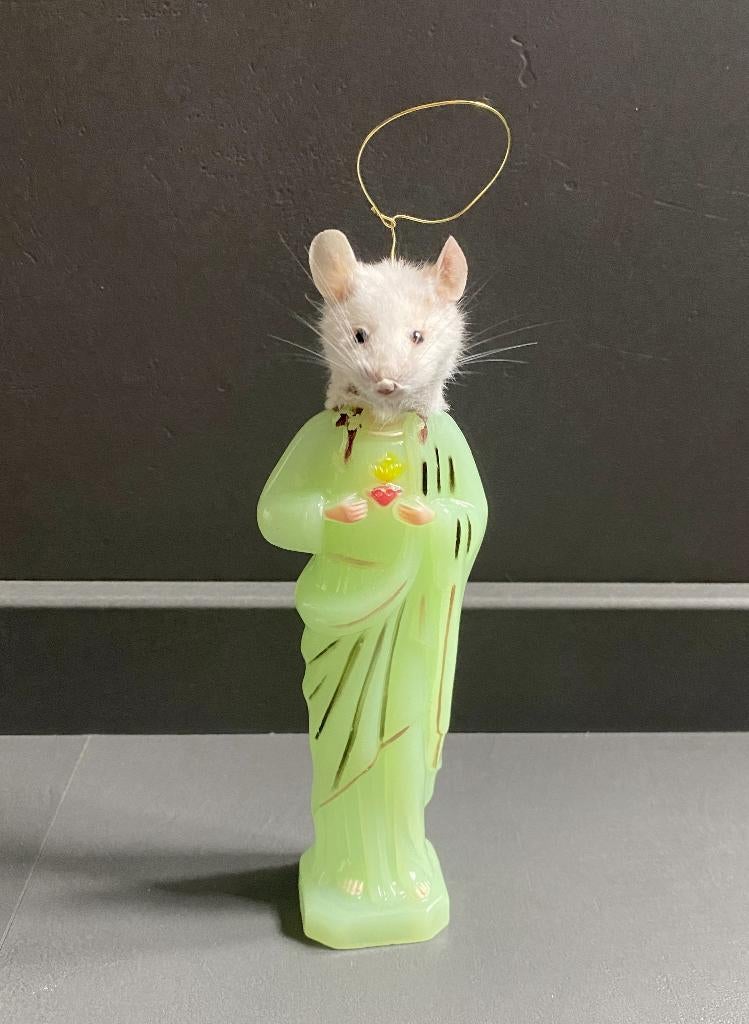 Taxidermie Cheesus muis Jezus, Ophalen of Verzenden