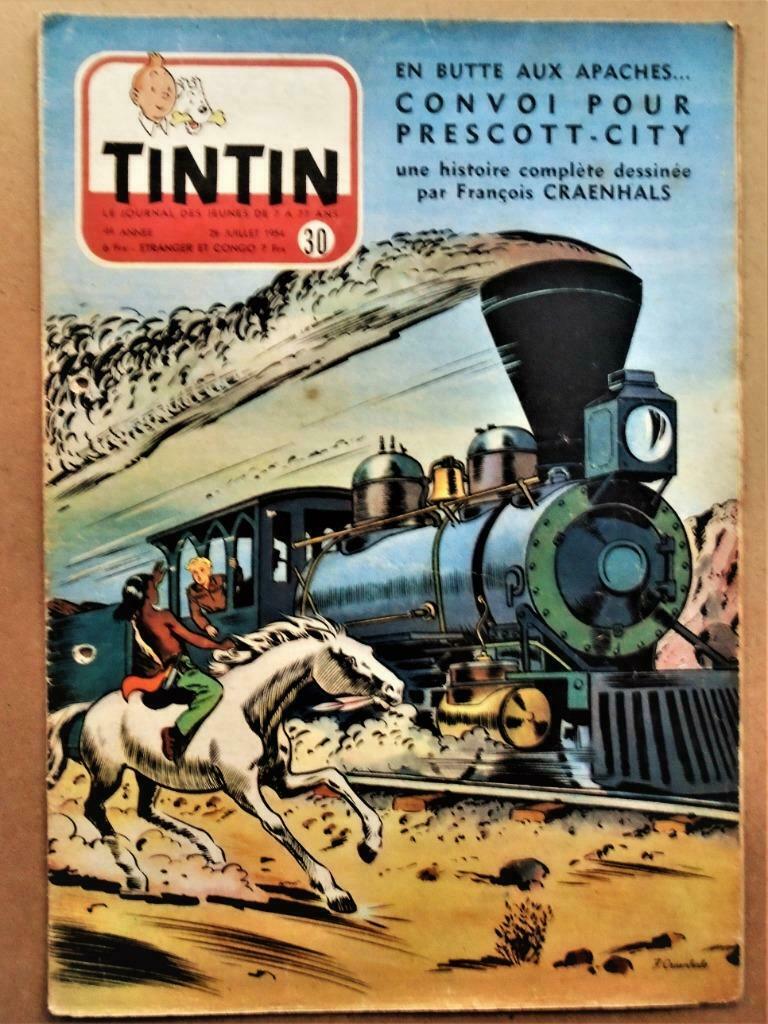 Tintin, le journal des jeunes de 7 à 77 ans - 1954 - n°30, Enlèvement ou Envoi, Utilisé