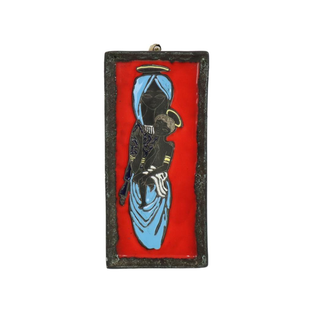 Vintage Wandsculptuur San Marino Keramiek Italy Jaren 50, Enlèvement ou Envoi