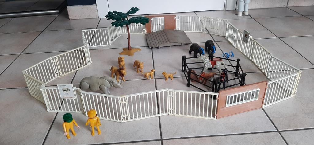 Dierenstal/dierentuin Playmobil vintage jaren 80, Enlèvement ou Envoi, Utilisé