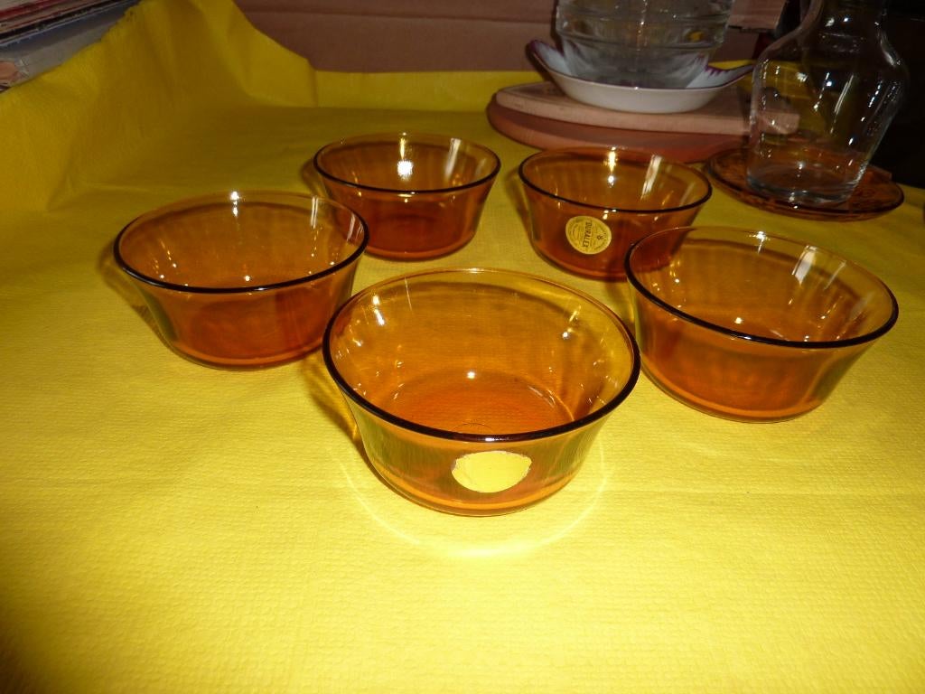 5 ramequins en verre trempé - Duralex - St.Gobain - France, Huis en Inrichting, Ophalen, Nieuw, Glas, Kom(men)