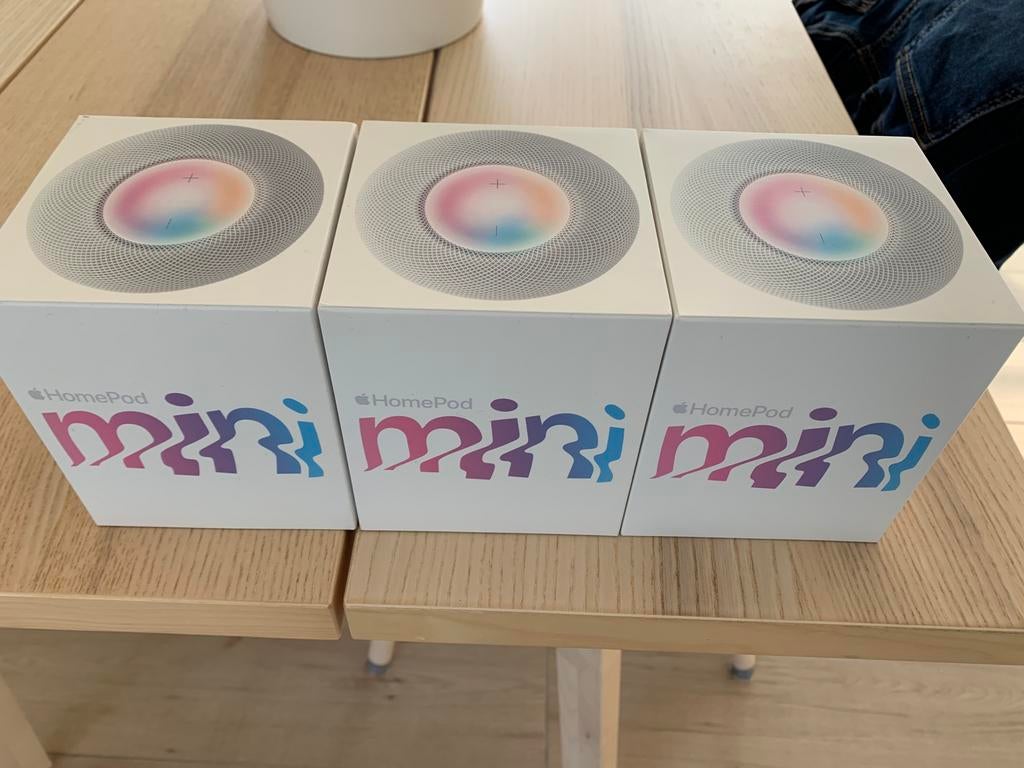 3 LEGE dozen Apple Homepod Mini, Audio, Tv en Foto, Luidsprekerboxen, Ophalen, Zo goed als nieuw