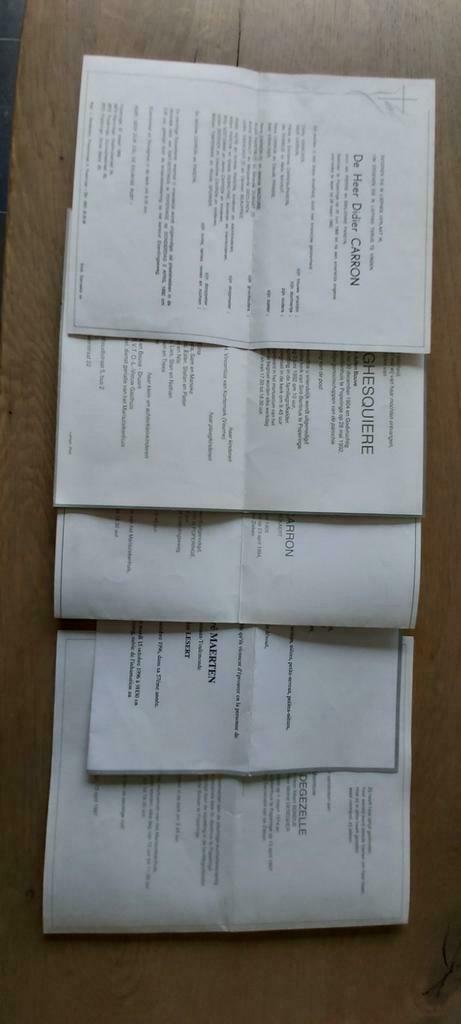 rouwbrieven 1992/ 1997, Verzamelen, Ophalen of Verzenden