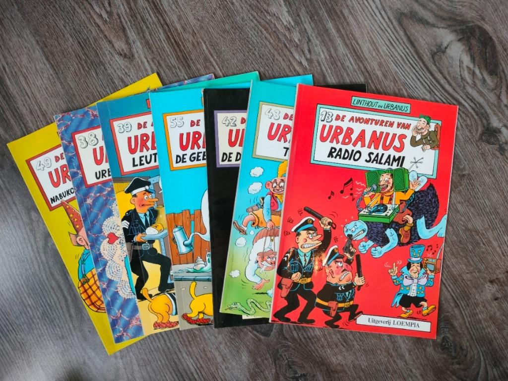 8 stripboeken van Urbanus, Meerdere stripboeken, Ophalen, Gelezen, Linthout en Urbanus