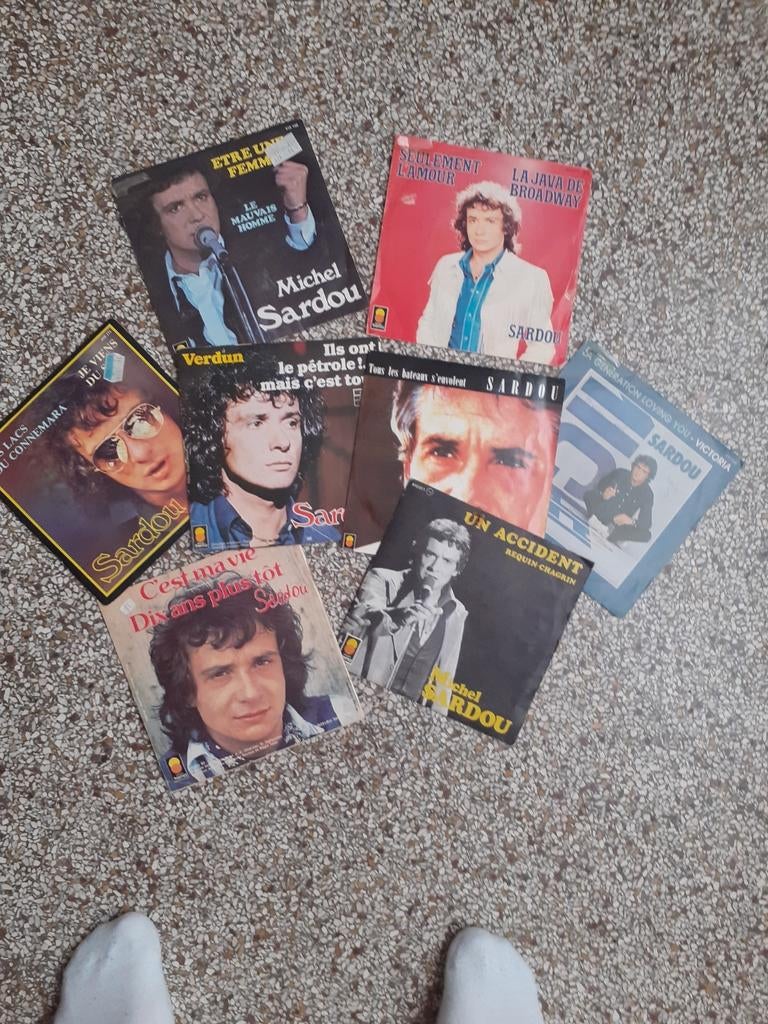 Michel Sardou 8x45tours vinyles, Utilisé