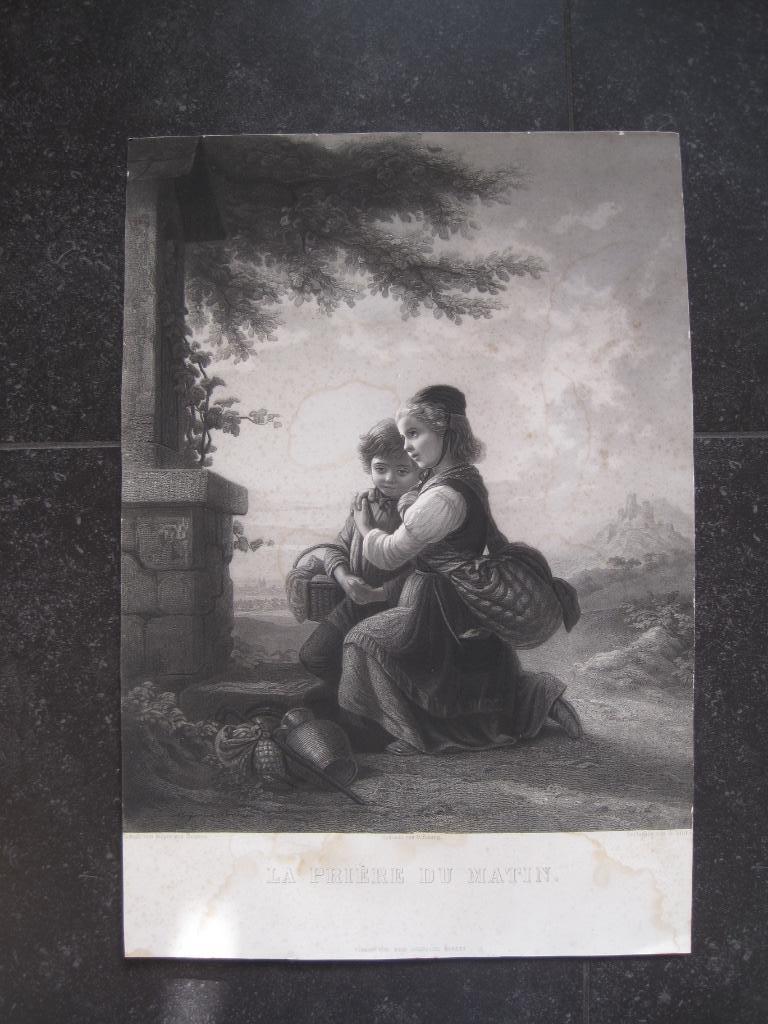gravure 'La Prière Du Matin', Enlèvement ou Envoi