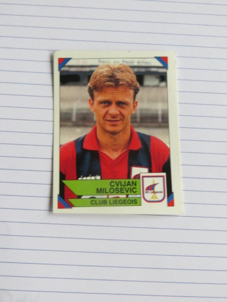 Voetbal: Sticker football 95 : Cvijan Milosevic -RC Liegeois, Enlèvement ou Envoi, Neuf, Autocollant