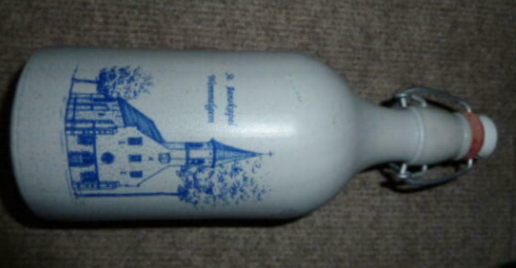 # stenen fles / kruik ST JANSKAPEL WOMMELGEM ~ KEERSE TRIPEL, Verzamelen, Ophalen of Verzenden, Gebruikt, Flesje(s), Overige merken