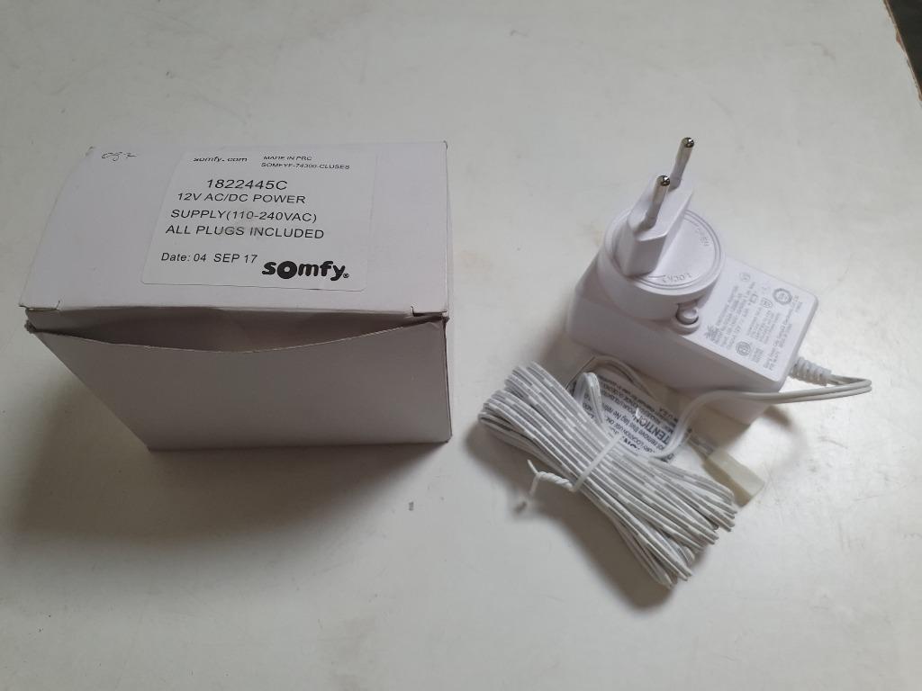 Lader somfy Pro 1822445c 12V AC/DC POWER SUPPLY (110-240VAC), Ophalen of Verzenden, Nieuw, Oplaadbaar