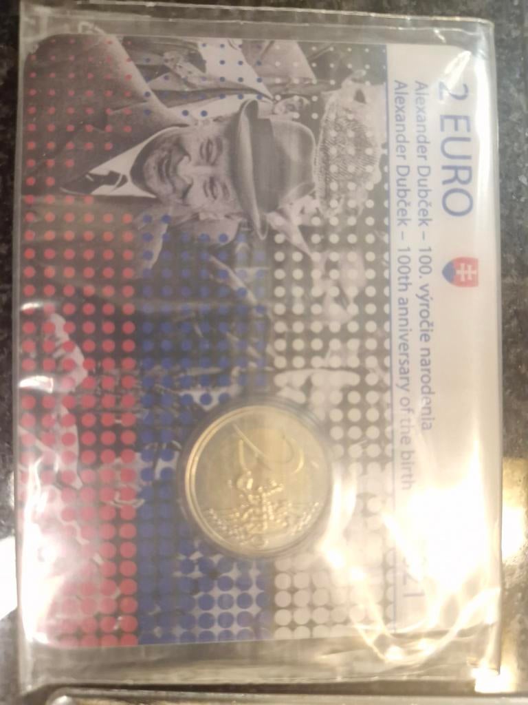 2 euro coincard Slowakije 2021 Dubcek, Postzegels en Munten, Munten | Europa | Euromunten, Ophalen of Verzenden, Slowakije, 2 euro