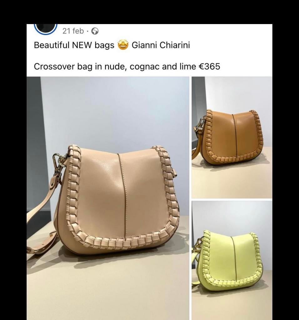 Handtas Gianni  Chiarini (zomercollectie 2024), Ophalen of Verzenden, Zo goed als nieuw, Geel, Schoudertasje
