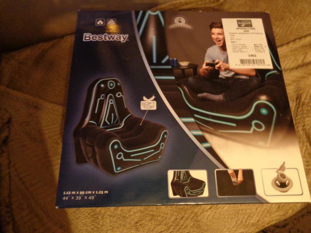 opblaasbare bestway gaming chair  NIEUW NOOIT GEBRUIKT, Neuf, Chaise de bureau de gaming, Enlèvement, Chaise de bureau
