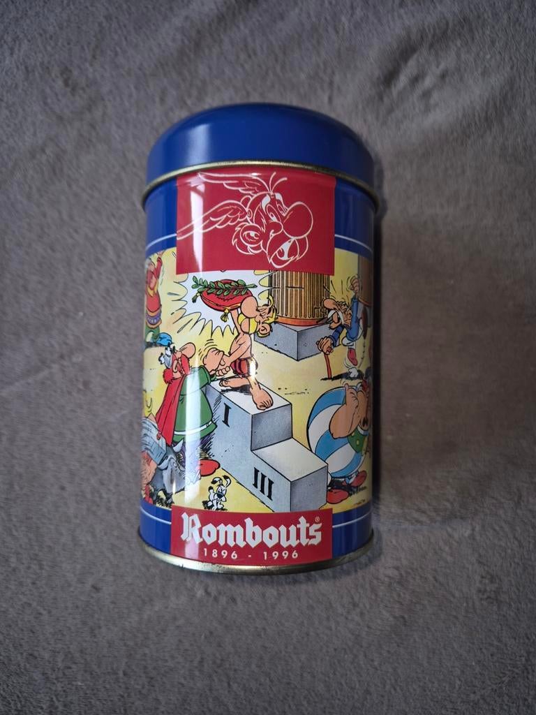 Asterix blikken doos koffie rombouts, Collections, Boîte en métal, Enlèvement ou Envoi, Café