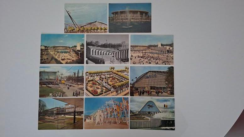 Expo 58, 11 postkaarten, Ophalen of Verzenden, 1940 tot 1960, Ongelopen, Brussel (Gewest)
