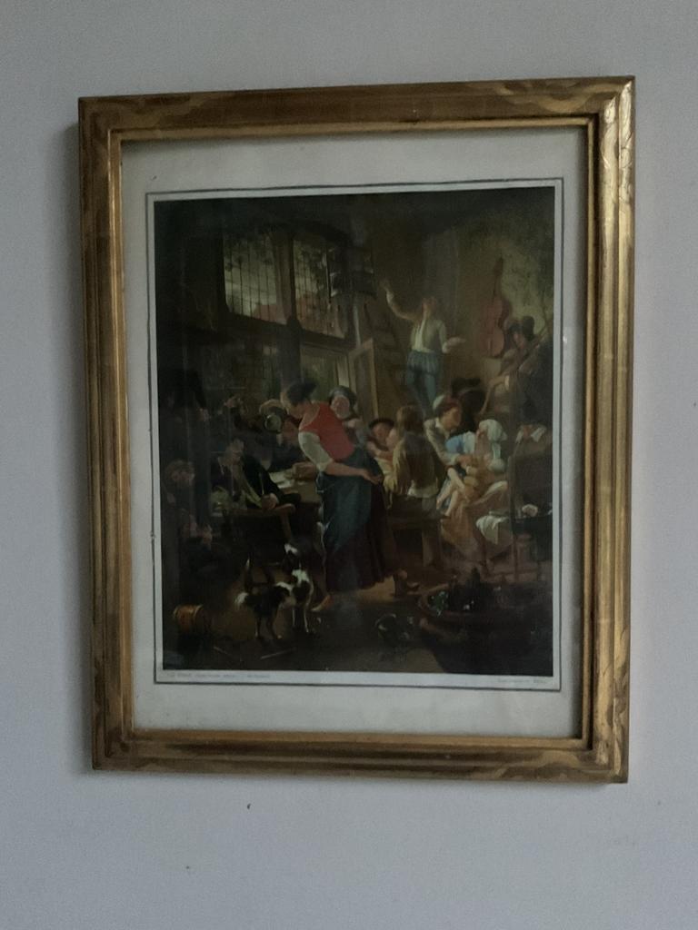 Antiek fotokader met glas, L, Ophalen of Verzenden