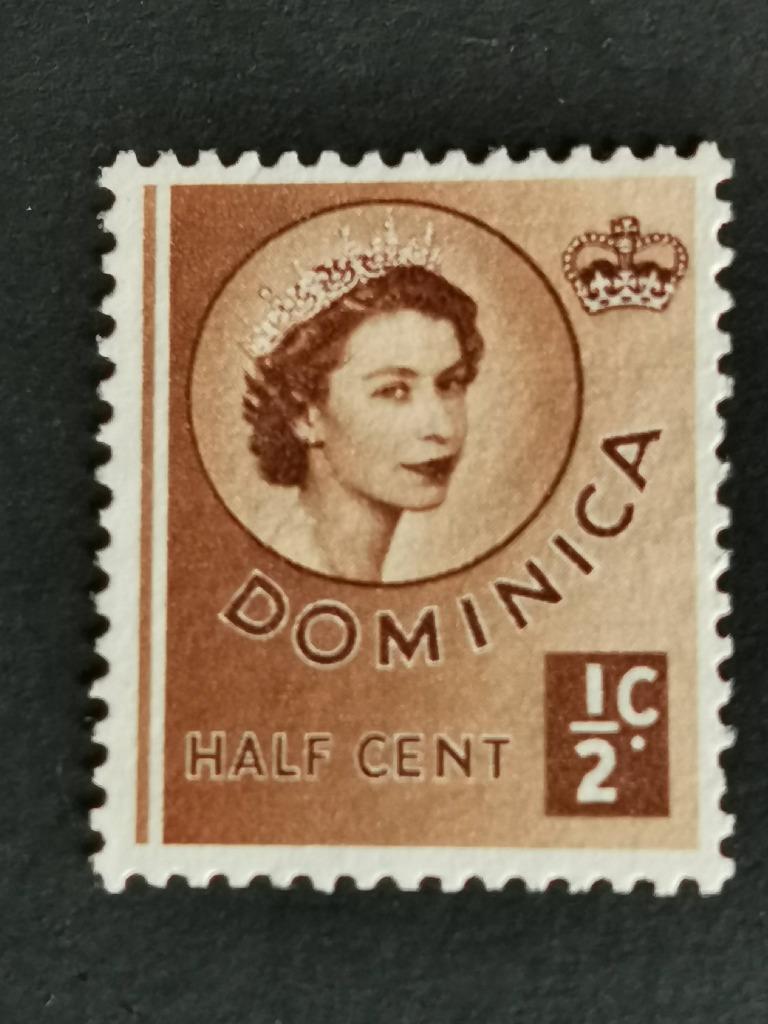 Dominique 1954 - Reine Elisabeth II, Enlèvement ou Envoi, Affranchi, Amérique centrale