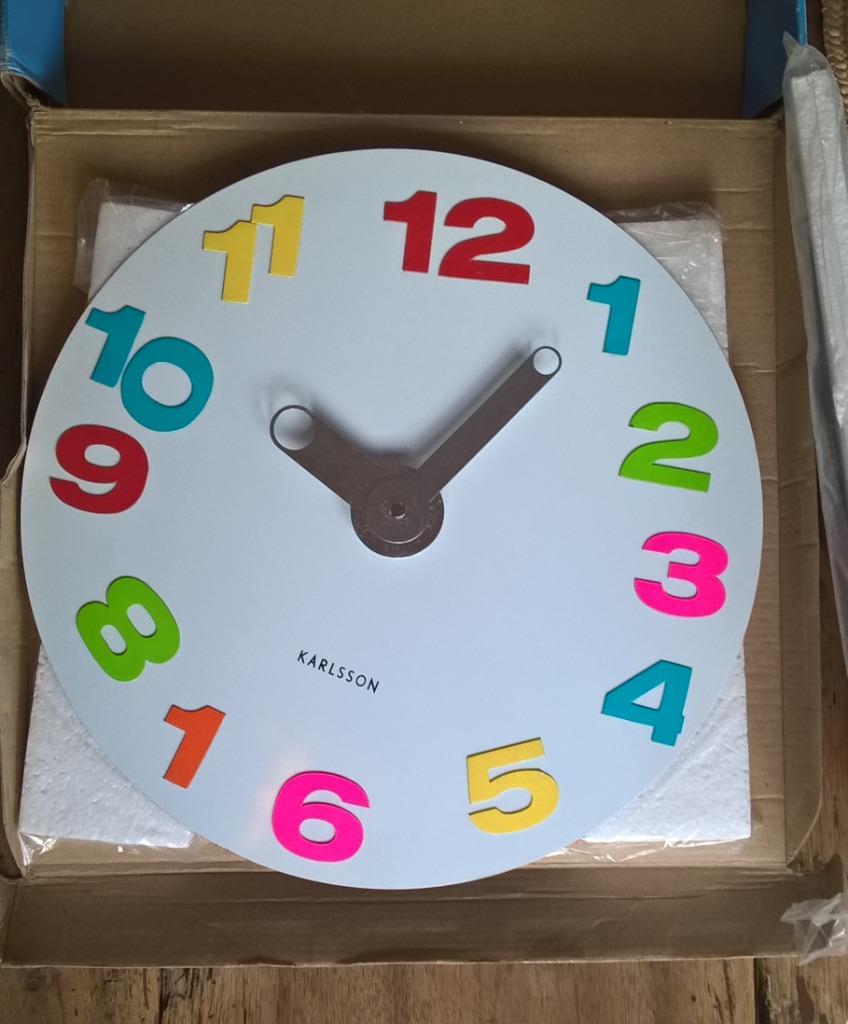 Wand horloge KARLSSON WALL CLOCK DIY MAGNET, Ophalen of Verzenden, Nieuw, Analoog, Wandklok