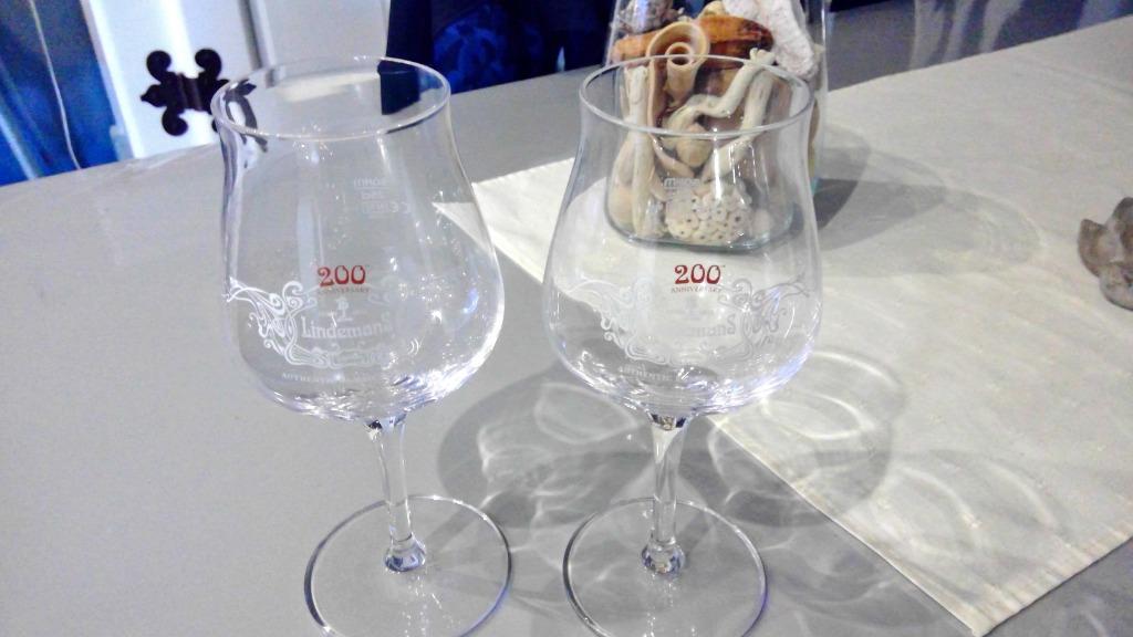 Lot de 6 verres lindemans, Collections, Verres & Petits Verres, Enlèvement, Neuf, Verre à bière