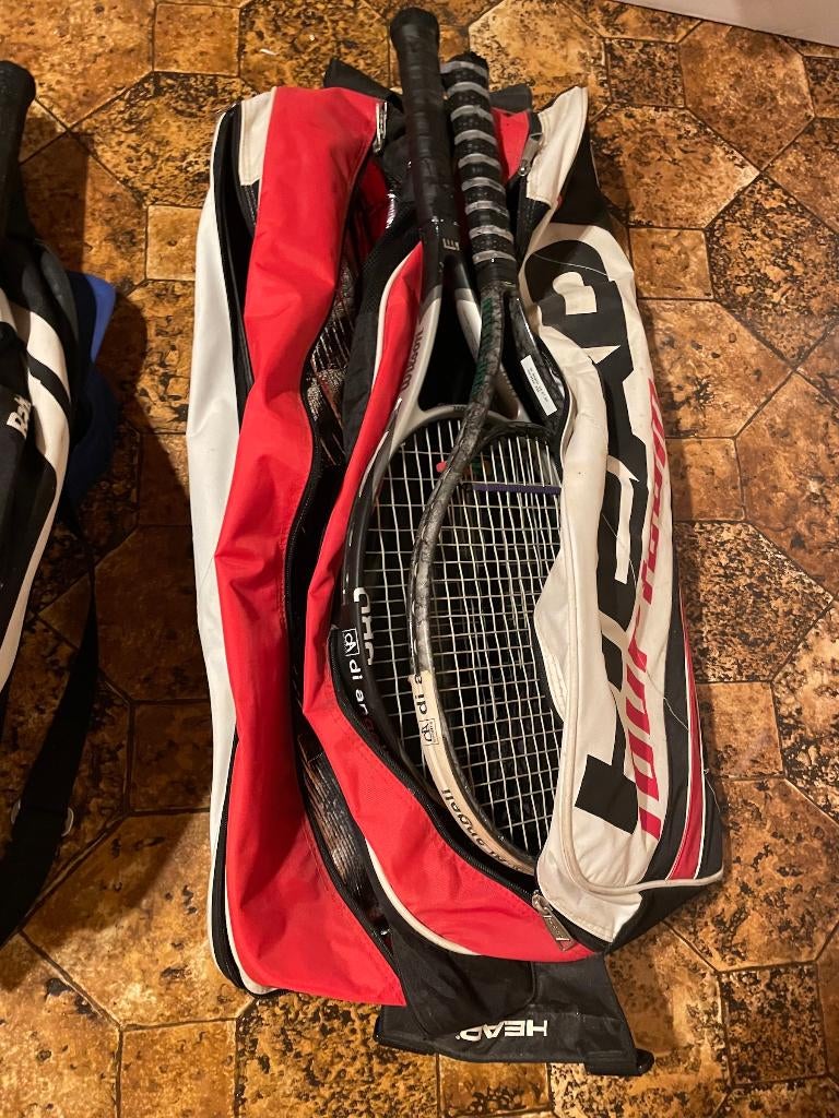 Tennistas met 2 rackets, Ophalen, Gebruikt, Racket, Wilson