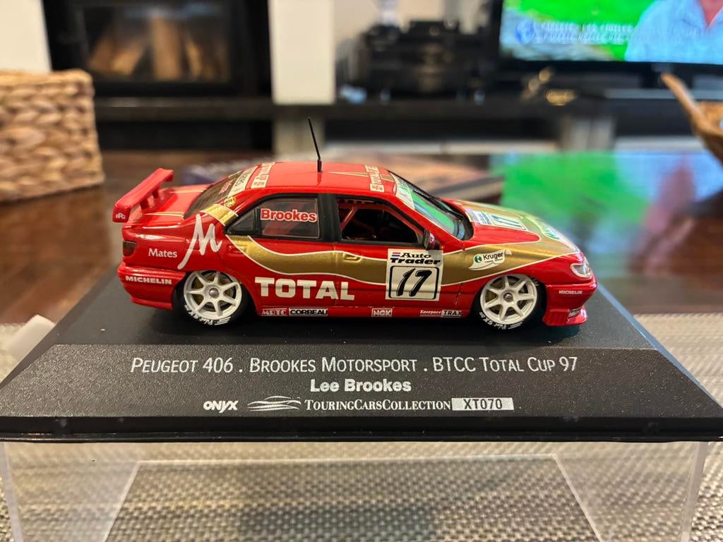 Peugeot 406 btcc total cup 97 onyx 1/43, Hobby en Vrije tijd, Ophalen of Verzenden, Zo goed als nieuw, Auto