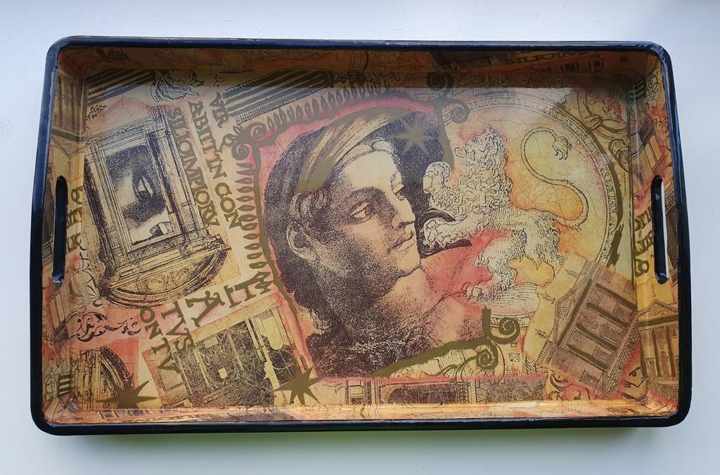 Dienblad Griekse figuren, Huis en Inrichting, Ophalen of Verzenden, Zo goed als nieuw, Rechthoekig, Kunststof