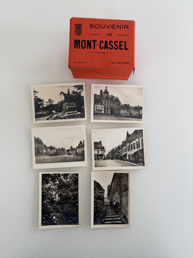 Portefeuille vintage 6 photos Souvenir Mont-Cassel, Enlèvement ou Envoi, 1920 à 1940, Non affranchie, France