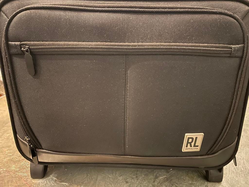 Royal Life (RL) Trolley – Compacte Handbagage, Ophalen, 40 tot 60 cm, Wieltjes, Zwart