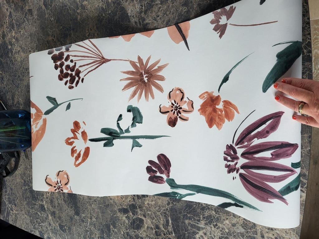Bloemenbehang Roomblush, Huis en Inrichting, Ophalen of Verzenden, Roze, Kinderkamer