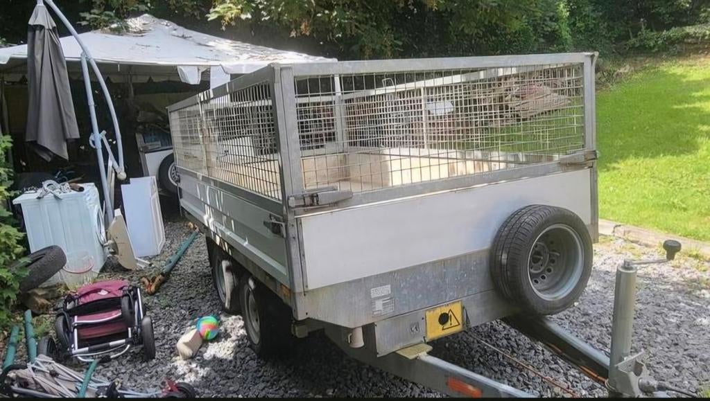 Remorque tribenne de marque SARIS 2700 kg prix 6700 € tvac, Enlèvement, Utilisé