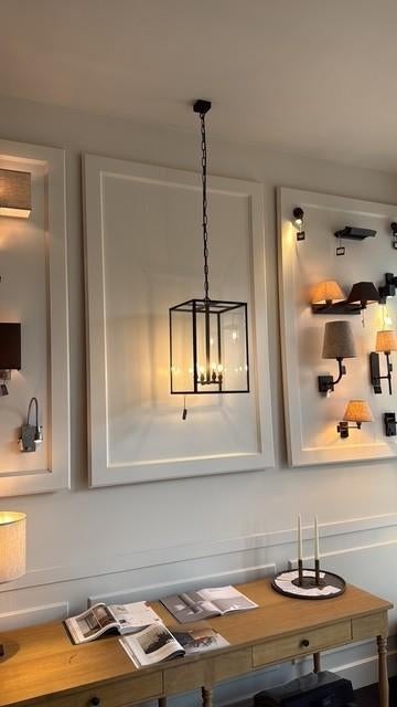 Hanglamp Authentage Vitrine, Ophalen, 50 tot 75 cm, Glas, Landelijk