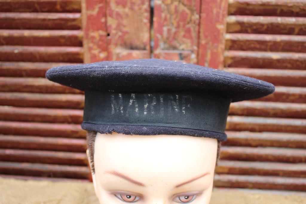 Originele WW2 Britse Matrozenpet., Ophalen of Verzenden, Marine, Helm of Baret