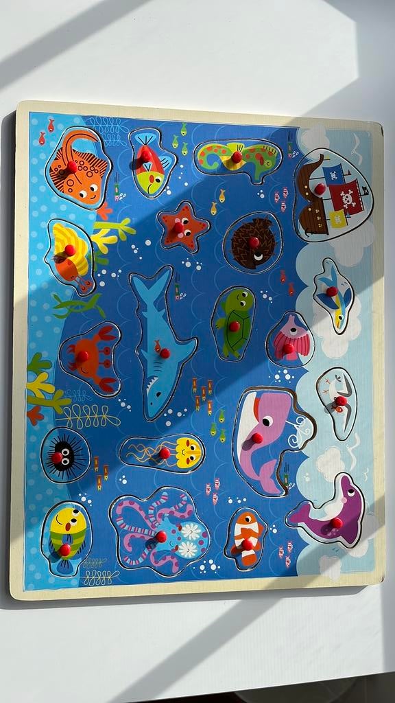 Houten inlegpuzzel oceaan, Ophalen, Zo goed als nieuw
