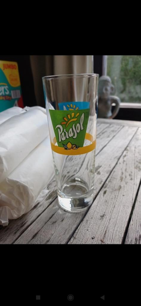 8 glazen Parasol, Verzamelen, Ophalen of Verzenden, Zo goed als nieuw, Frisdrankglas