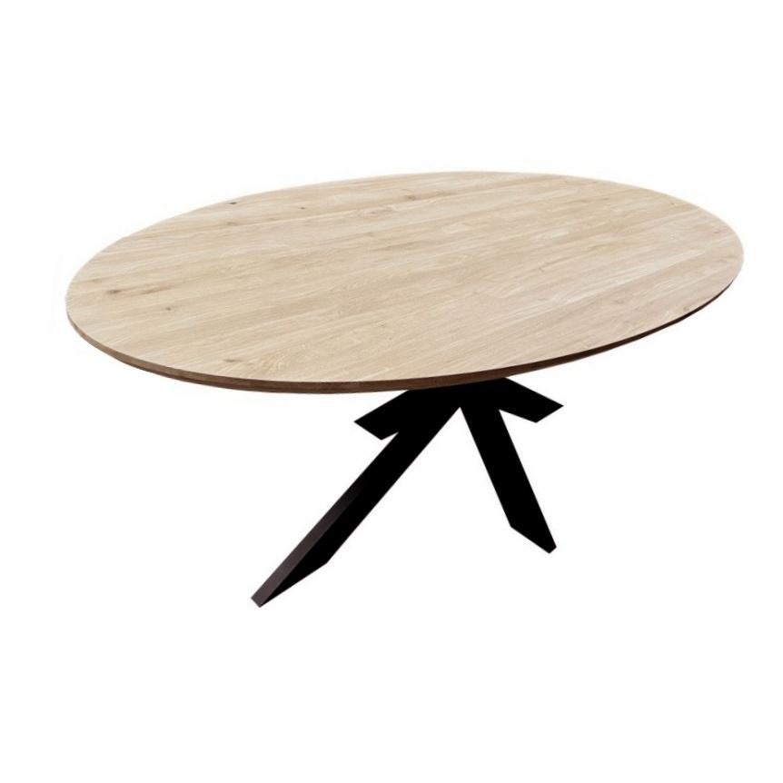 Ovale eettafel | Eiken | Eetkamertafel | eettafel | ovaal, Huis en Inrichting, Tafels | Eettafels, Ophalen, Ovaal, Eikenhout