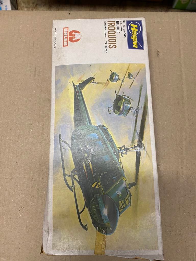 Model 1/72 Iroquois helikopter merk Hasegawa 1970, Zo goed als nieuw, Helikopter, Hasegawa