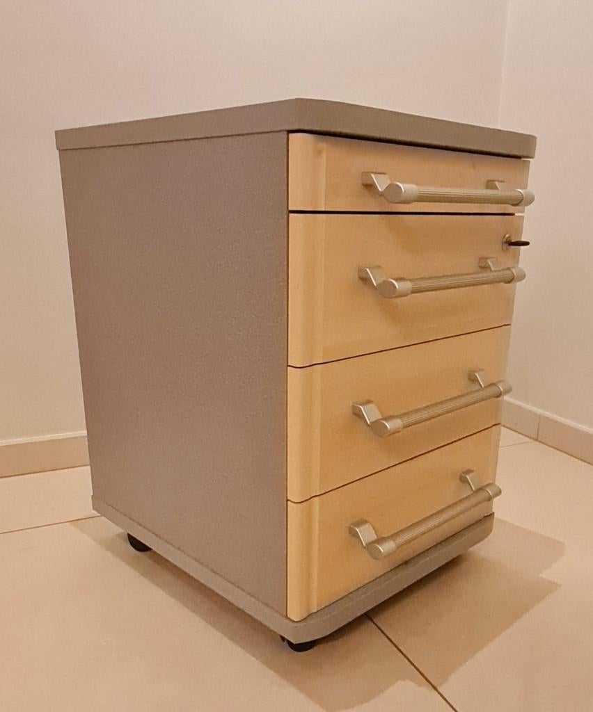 Germania rollcontainer bureau, Huis en Inrichting, Kasten | Ladekasten, Ophalen, Minder dan 50 cm, Zo goed als nieuw, 3 of 4 laden