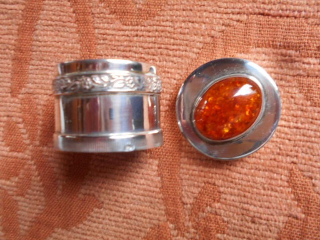 bracelet + pendentif en argent, années 70 + boite avec ambre, Bijoux, Sacs & Beauté, Bracelets, Comme neuf, Argent, Argent, Enlèvement ou Envoi
