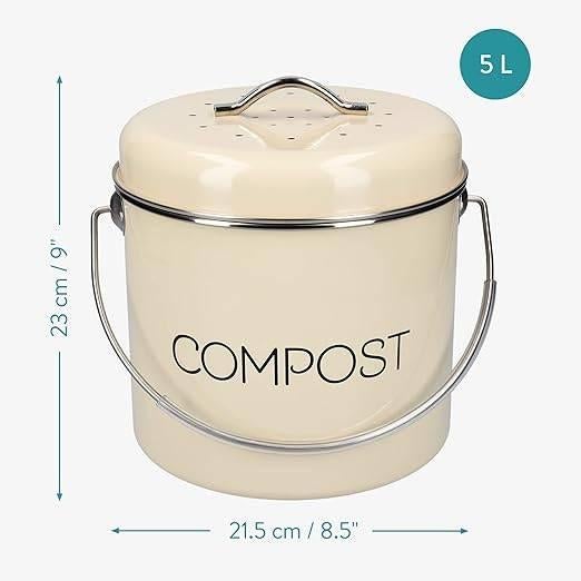 bac à compost en métal | 5L | LIVRAISON GRATUITE, Envoi, Bac à compost