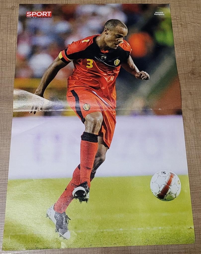 Vincent Kompany - poster, Verzamelen, Ophalen of Verzenden, Zo goed als nieuw, Poster, Plaatje of Sticker