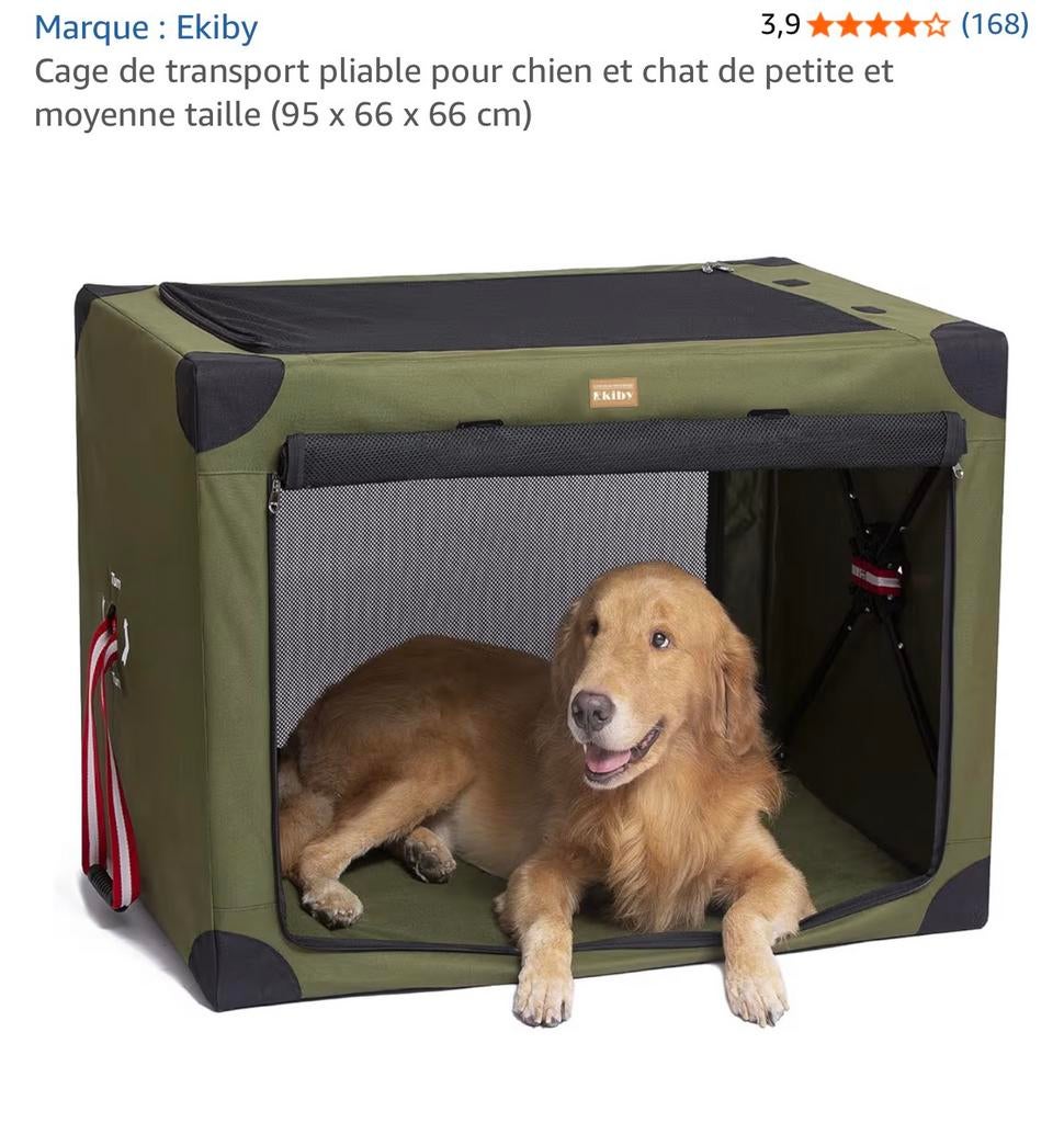 Parc ou cage transport chien pliable comme neuf, Enlèvement, Comme neuf